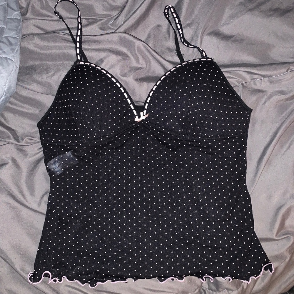 Warners Black and White Polka Dot Bra/Bralette